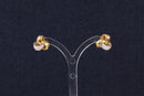 Beautiful Martin & Co. 18ct Gold Three-Tone Diamond Knot Earrings