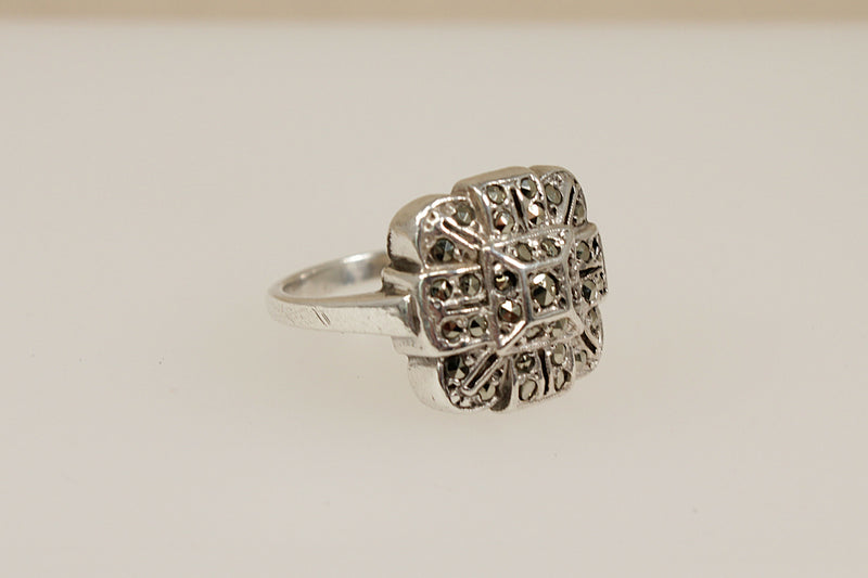 Silver & Marcasite Art Deco Ring