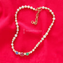 Vintage 1970s Grossé Germany Faux Pearl & Jewel Cabochon Choker Necklace - Dior Era