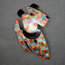 Lea Stein Ric the terrier multicolour brooch