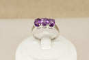 Silver & Amethyst Trilogy Ring