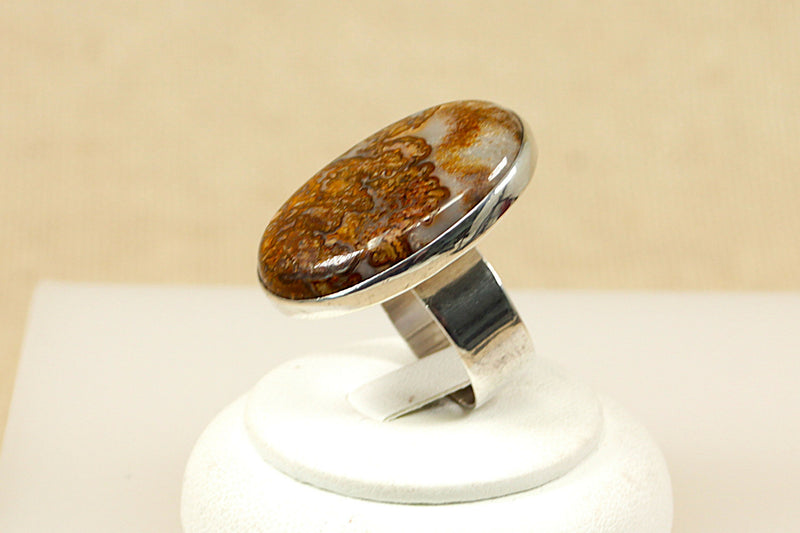 Silver & Ocean Jasper Designer Ring