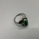 Navajo silver and malachite ring