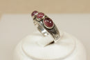 Silver & Pink Tourmaline Trilogy Ring