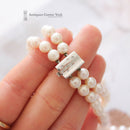 JKa Two Row Cultured Pearls with 18ct White Gold Diamond Clasp