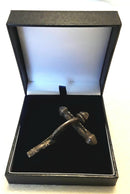 A Roman Military Solid Silver, Crossbow Style Cloak Brooch.