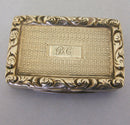 Georgian Solid Sterling Silver Vinaigrette Bir 1832 Francis Clark