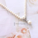 9ct White Gold Diamond & Freshwater Pearl Necklace