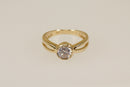 9ct Gold & CZ Solitaire Ring