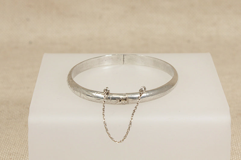 Silver Hinged Bangle