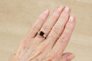 Stunning Sterling Silver Smoky Crystal & White Crystal Trilogy Ring