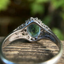 Vintage Aquamarine & Diamond Ring, Pt900, Aquamarine 1.81ct