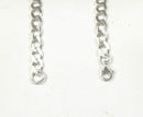 Silver Chunky Flat Curb Link Necklace Chain