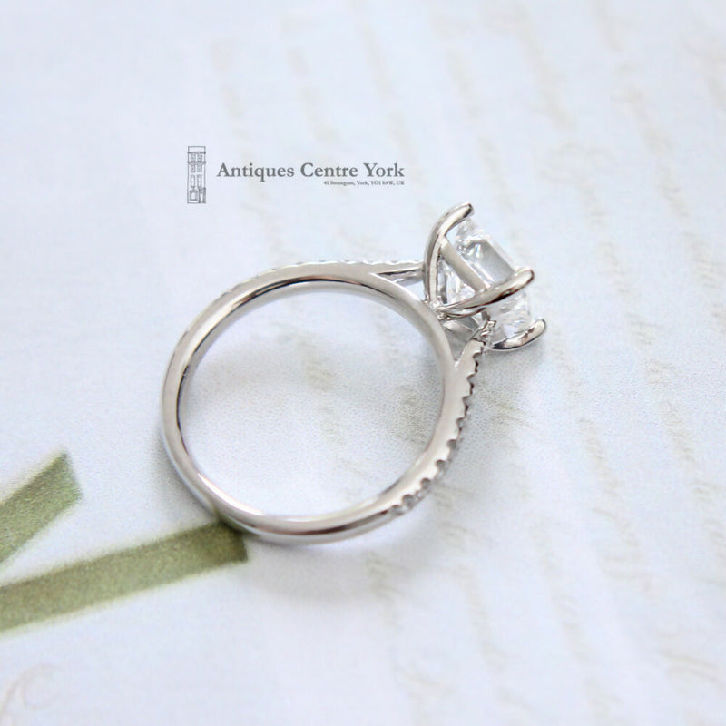 Platinum Certified Princess Cut Diamond Solitaire 1.53cts