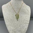 Sterling silver and peridot necklace