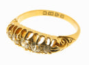 Edwardian 18ct Gold 5 Stone Diamond Ring 0.30 Carat Original Box