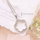 18ct White Gold Diamond Hexafoil Pendant