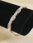 Elegant Vintage Sterling Silver Fancy Link Bracelet – Birmingham 1976