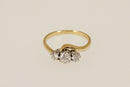 18ct Gold Diamond Trilogy Twist Ring