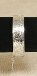 Vintage Silver Hinged Bangle Chester1960