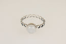 Silver & Moonstone Solitaire Ring