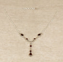 A Heavy Silver & Garnet Statement Necklet