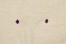 9ct Gold Amethyst Ear Studs