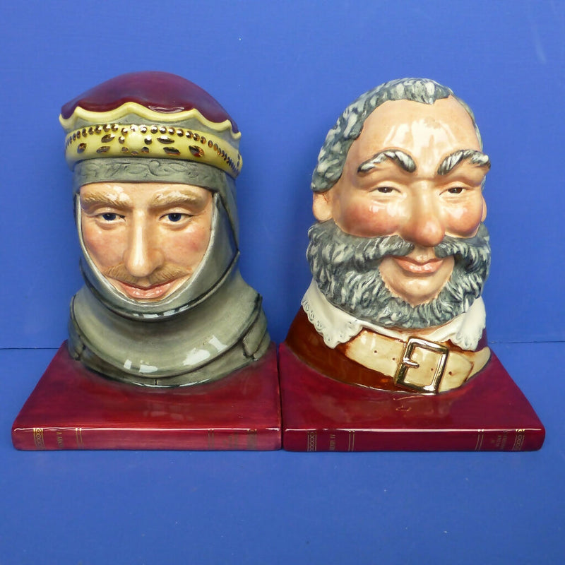 Royal Doulton Pair of Bookends - Henry V & Falstaff