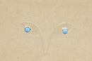 Silver & Blue Opal Ear Studs