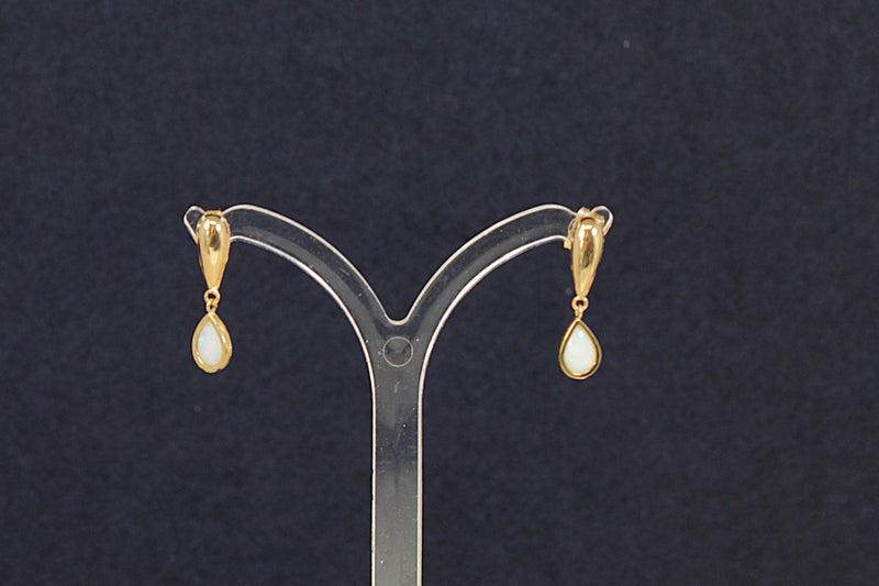 9ct Gold & Fire Opal Earrings
