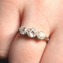 Platinum 1.3ct diamond trilogy ring