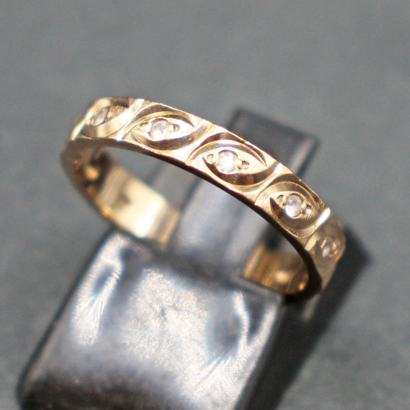 9ct gold spinel set full eternity ring