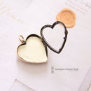 Vintage 9ct Turquoise & Pearl Heart Locket