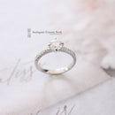 18ct White Gold Certified 0.90ct Diamond Solitaire Ring