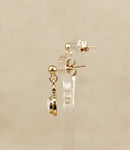 9ct Gold & Fire Opal Dropper Earrings