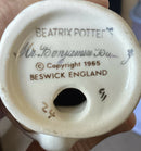 Beswick Beatrix Potter Figurine Beswick Mr Benjamin Bunny figurine Beswick Gold Backstamp BP2