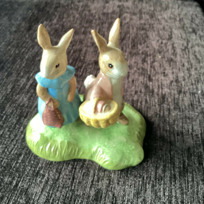 Beswick Beatrix Potter Figurine Beswick Beatrix Potter Tableau Beswick Flopsy And Benjamin Bunny BP11