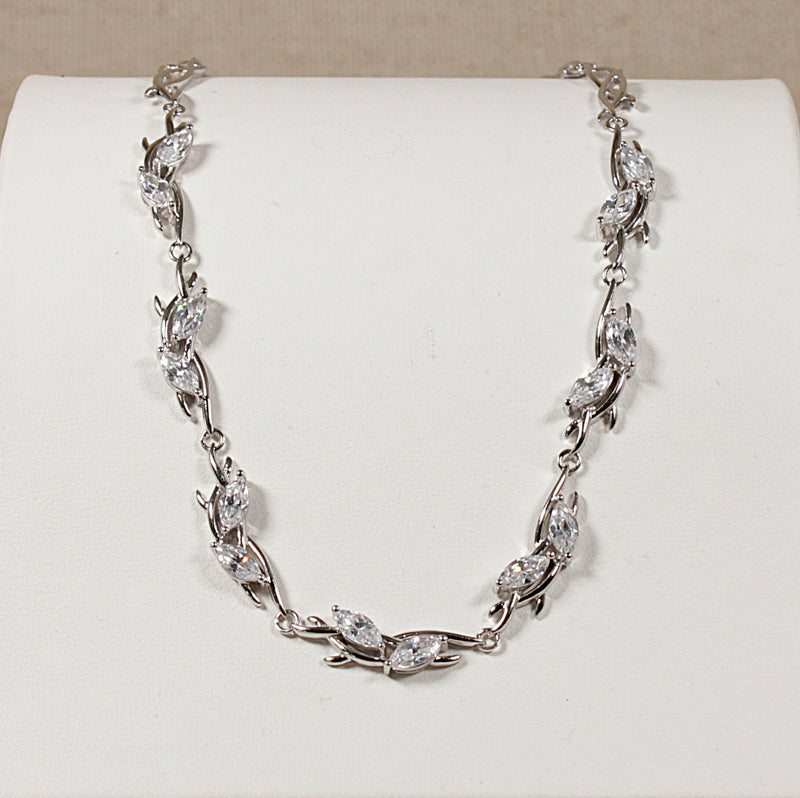 Silver and CZ Necklace