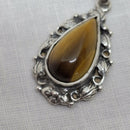 Silver Tiger's Eye Pendant on 38cm Chain