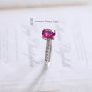 18ct White Gold Ruby & Diamond Ring