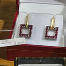 9ct Gold Ruby earrings
