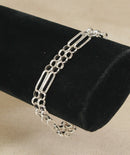 Beautiful Italian Sterling Silver Bracelet – Symmetrical Link Design