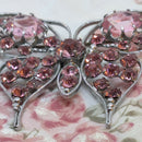 1920's Style Czechoslovakian Rhinestone Butterfly Brooch