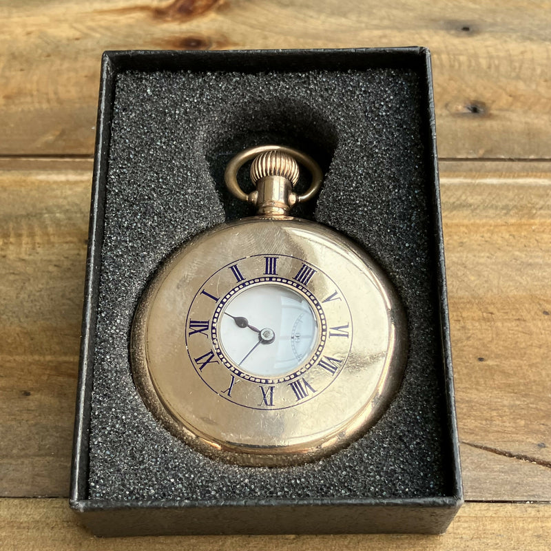 Gold Plated Half Hunter Pocket Watch