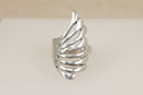 Large Sterling Silver Abstract Fan Statement Ring