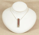 Silver & Pink Tourmaline Designer Pendant & Chain