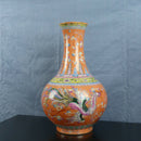 Chinese enamelled porcelain bottle vase