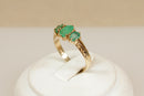 9ct Gold Emerald Trilogy Ring