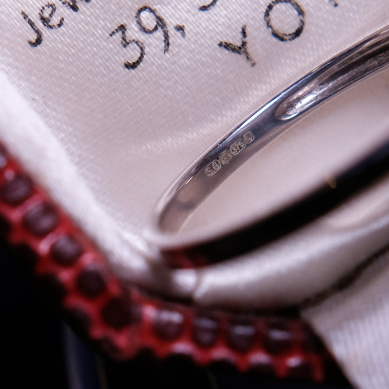 9ct White Gold Aquamarine Trilogy Ring With Diamonds Size P