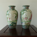 A pair of Japanese pottery vases.